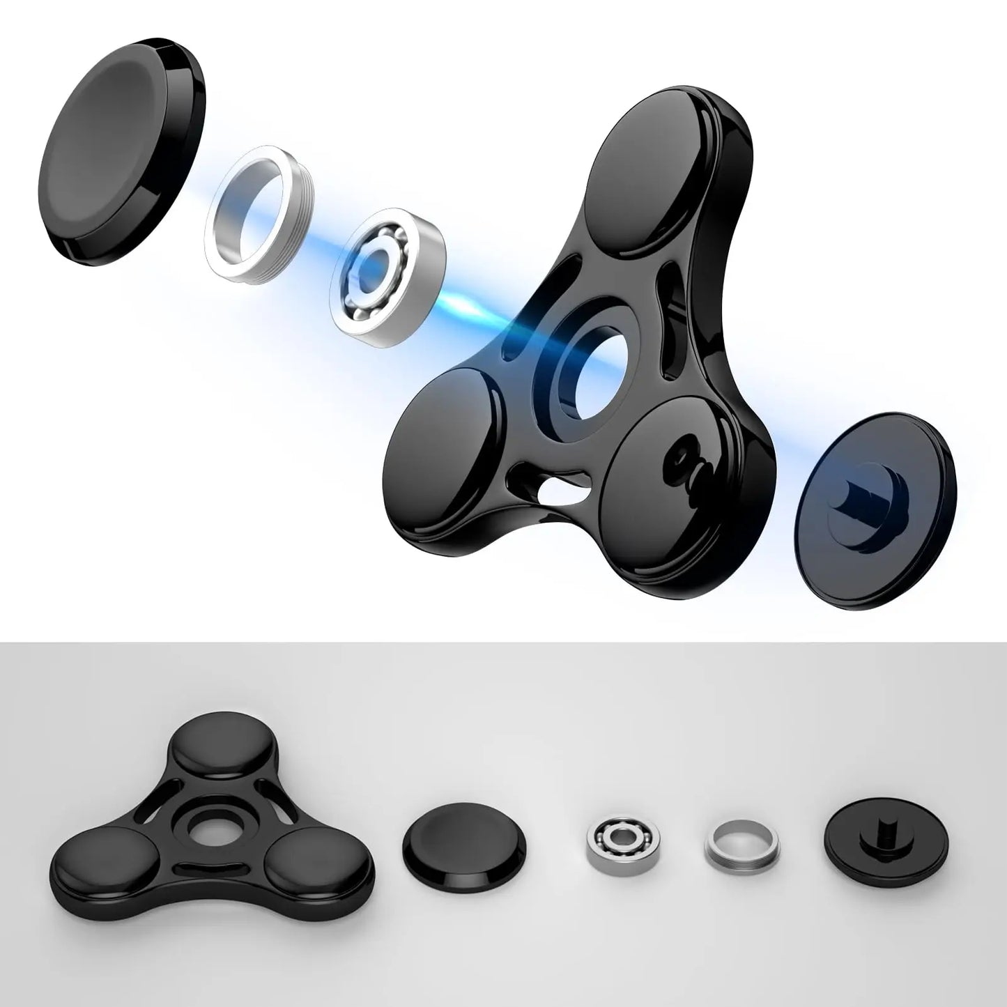 Rainbow Fidget Spinner Toys Metal UFO Small Handheld Finger Spinners