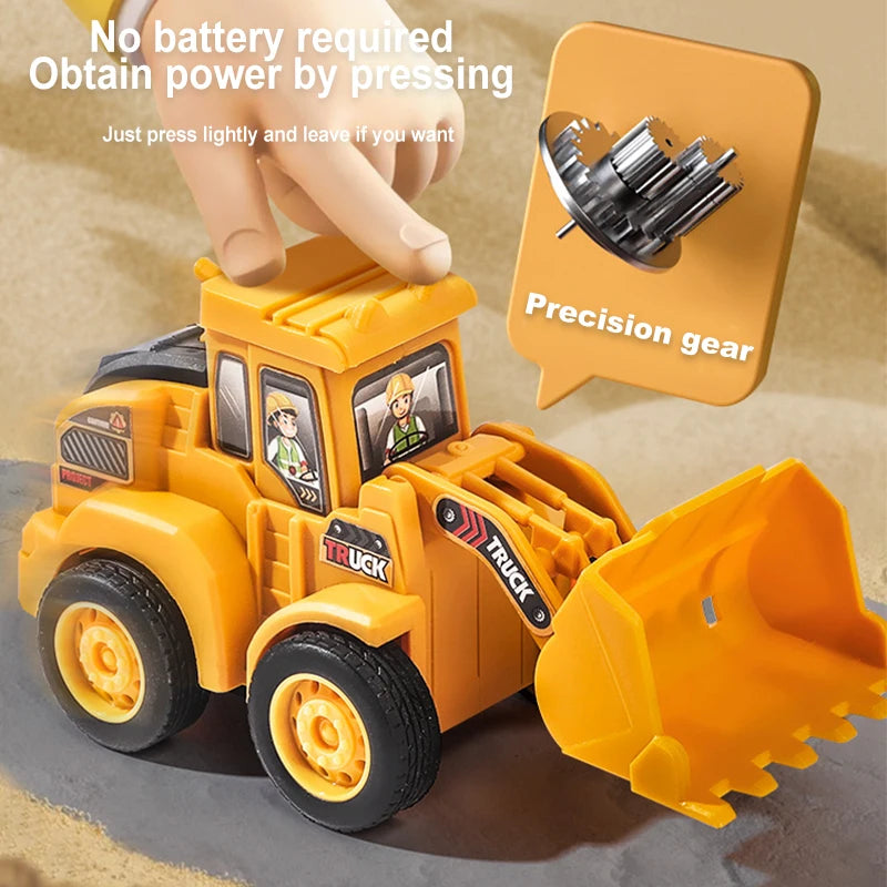 Engineering Vehicle Model Press Sliding Car Excavator Bulldozer