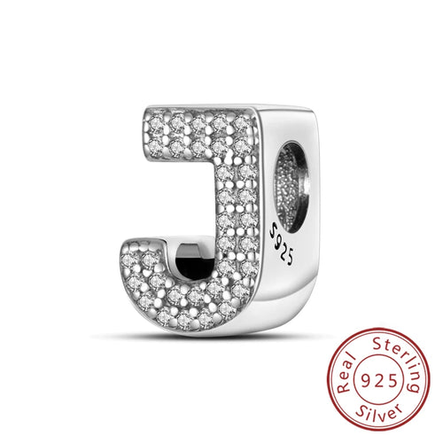 Charms Fit Original Bracelet A-Z Alphabet Charms Beads 925 Sterling