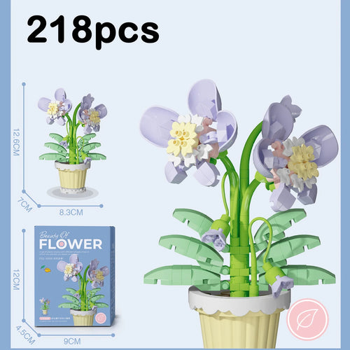 Mini Flowers Building Blocks Simulation Succulent Puzzle for Kid
