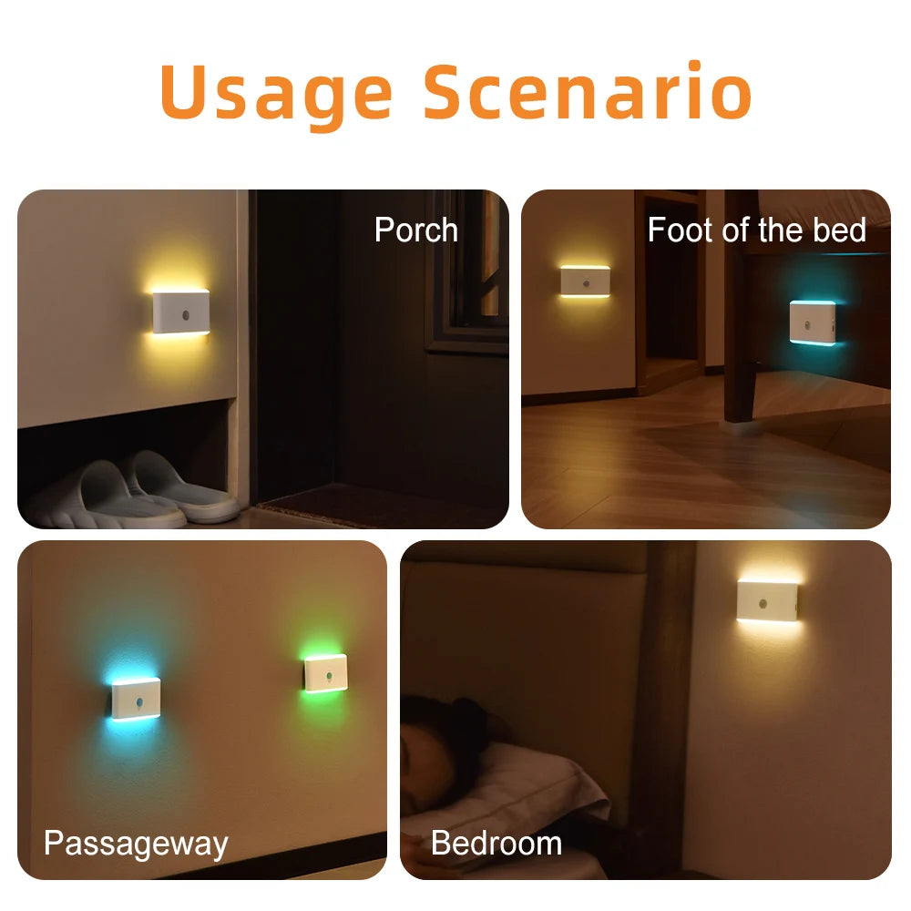 LED Motion Sensor Night Light, 3 Modes Stair Lamp, Dimmable Lighting