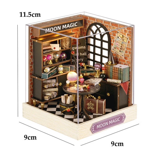 Mini Miniature Dollhouse DIY Small House Kit Making Room Toys Home