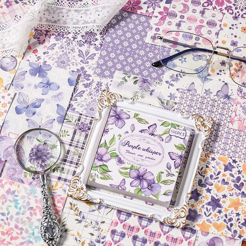 100pcs Vintage Paper Multi Style Deco Retro Stationery Supplies