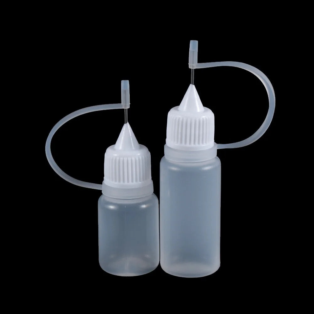 5pcs/set 5/10/20/30/50/100ML Needle Tip Glue Applicator Bottle for