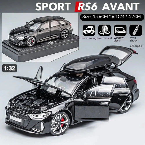 1:32 RS6 Model Car, Black Edition: Customized for Kids Realistic
