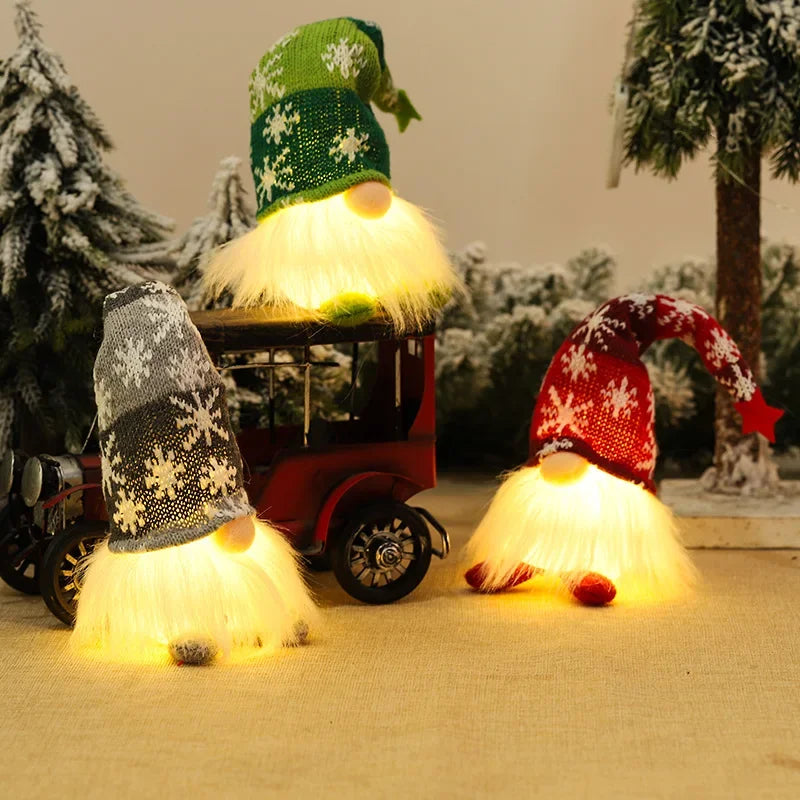 Christmas Gnome Faceless Doll Night Light Merry Christmas Decorations
