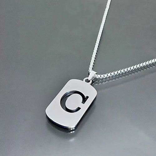 Stainless steel Men Women Pendant Necklace Hollow 26 Mother Without
