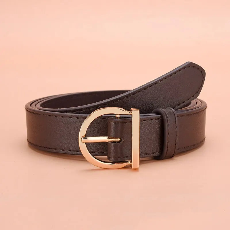 Women's Belt Fashion High-quality Pin Buckle Belt Genuine Luxury Soft