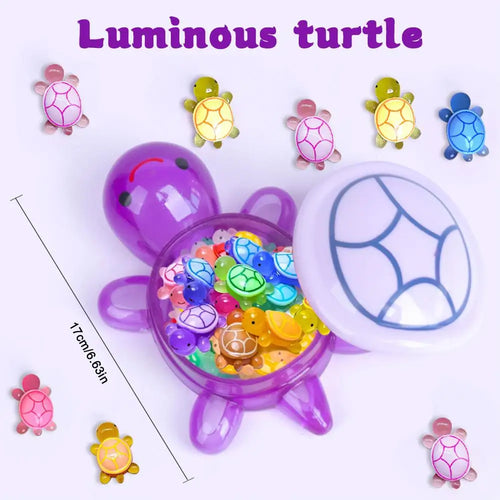 1PC Night Glow Large Turtle+100pcs Mini Luminous Turtles Figurines