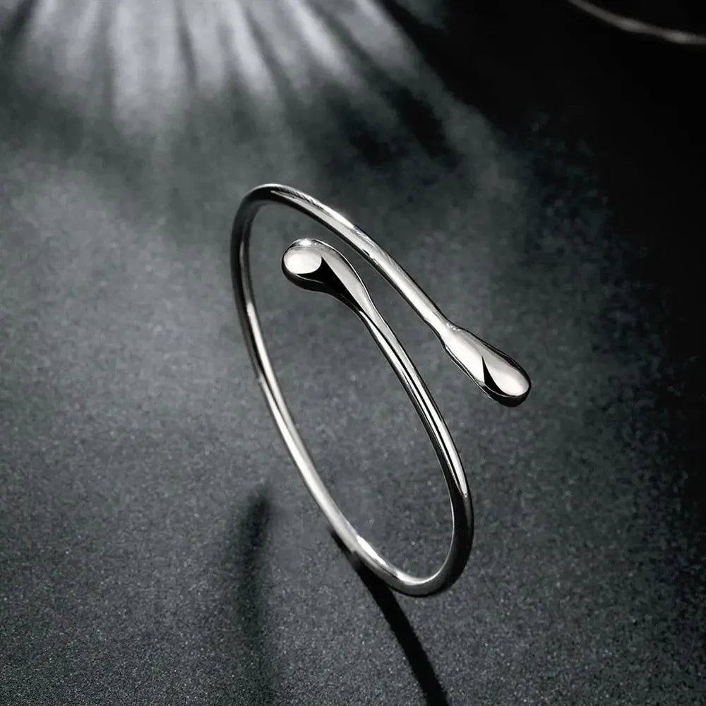 Charm 925 Sterling Silver Bracelets for Women fine Water droplets