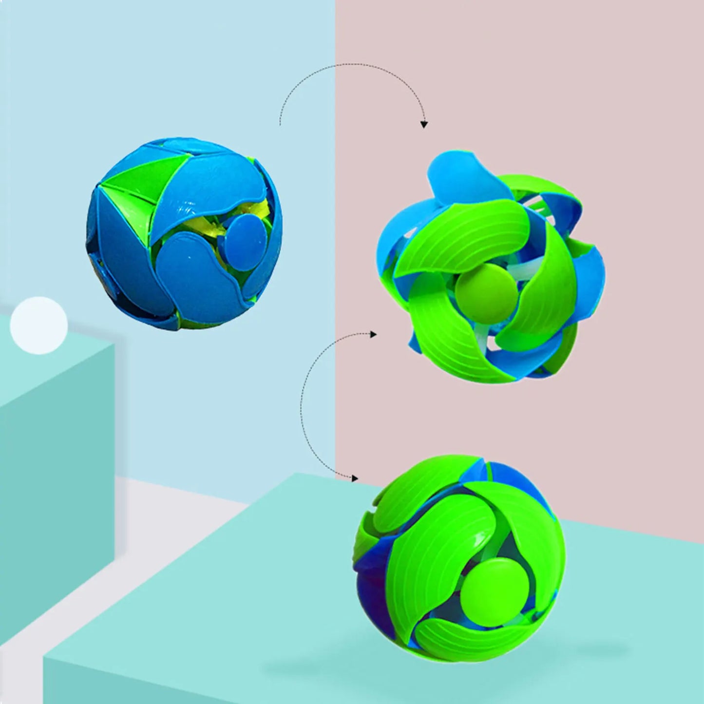 1Pcs Fun Color Changing Ball Toy Hand Throwing Sensory Decompression
