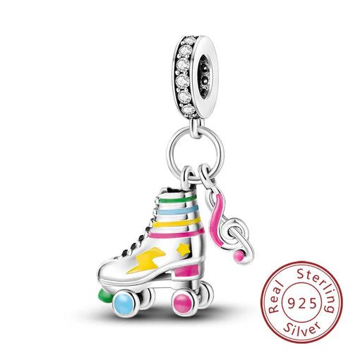 Fit Original 925 Sterling Silver Charms Beads Bow Perfume Bottle Pink