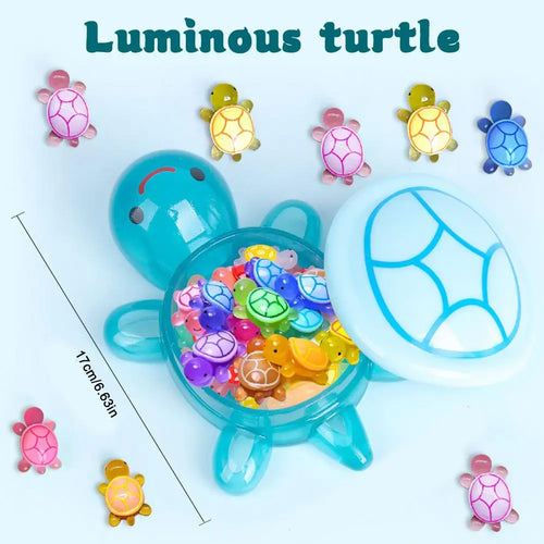1PC Night Glow Large Turtle+100pcs Mini Luminous Turtles Figurines