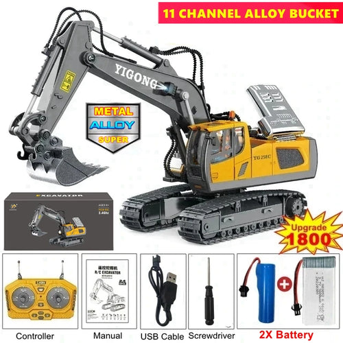 4WD Remote Control Excavator 4x4 Alloy Dump Truck Bulldozer Radio