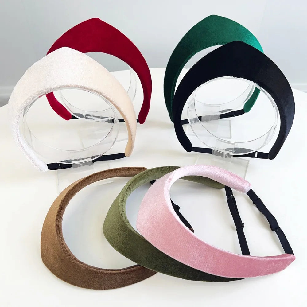 1PC Velvet Smooth Headband for Women,Winter Leisure Vintage Headband