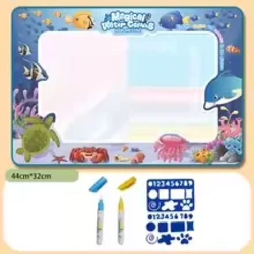 Magic Water Drawing Mat Reusable Doodle Painting Board with Pens