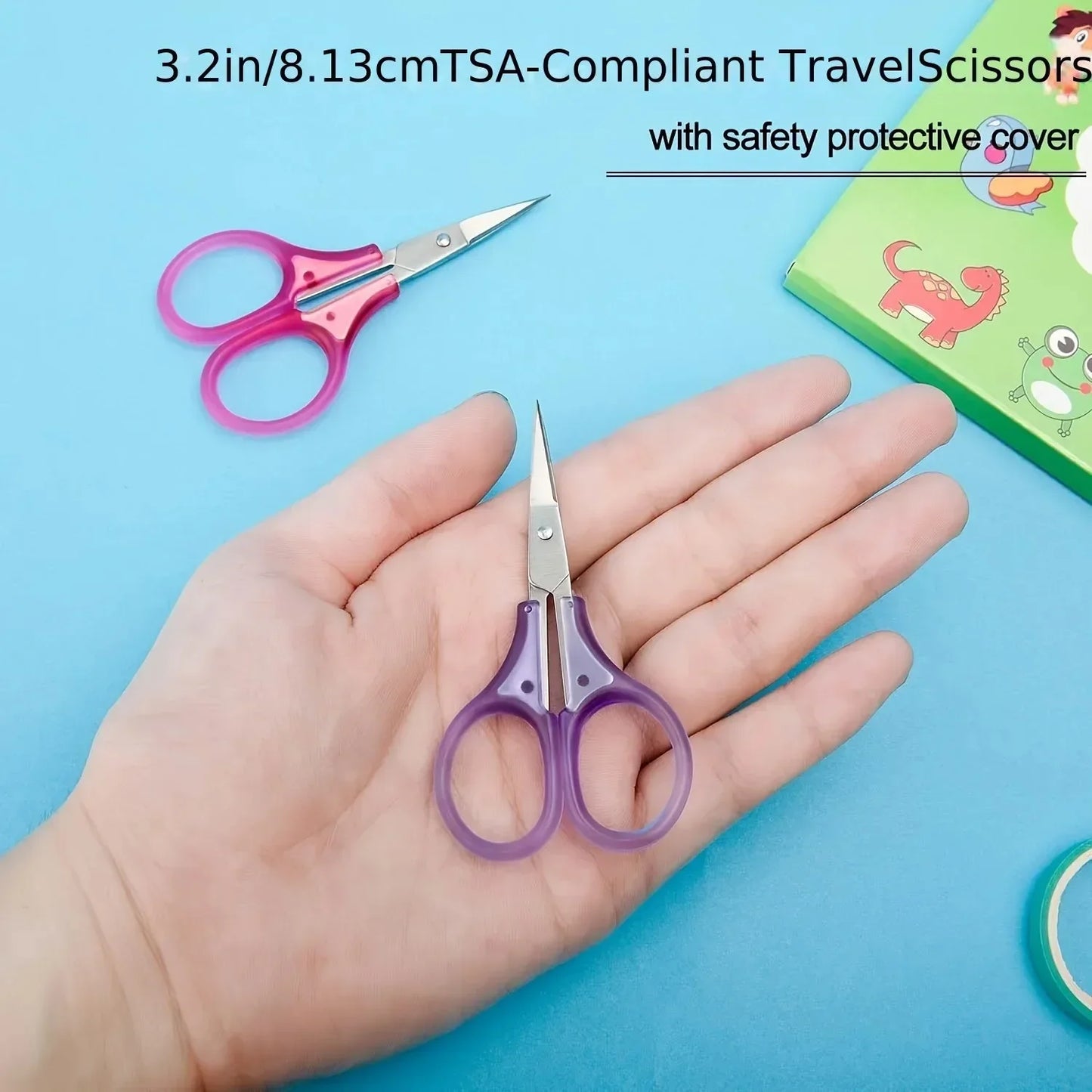 1pc Compact Precision Craft Scissors Sharp Stainless Steel Blades with