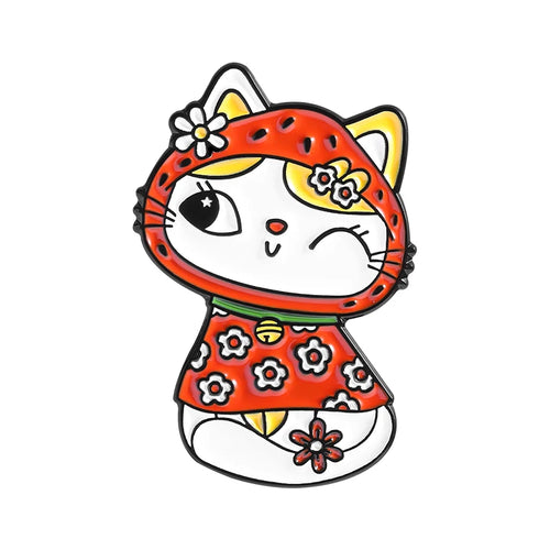 1-9 Pcs/Set Anime Turbo Granny Luck Cat Brooch Enamel Pins Cartoon