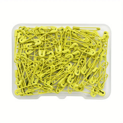 120Pcs Safety Pins Colored Metal Safety Pins with Storage Box Small