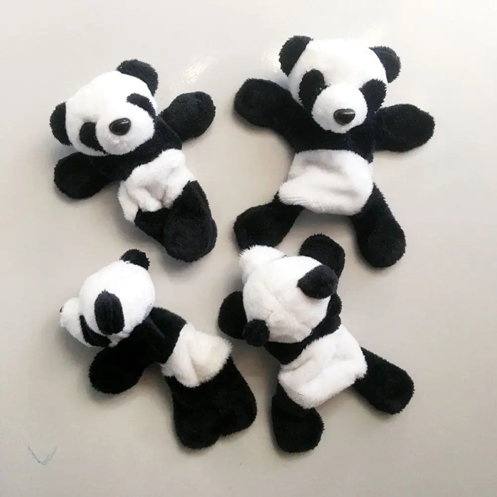 Cute Soft Plush Panda Magnet - Oval Fabric Whiteboard & Fridge Decor,