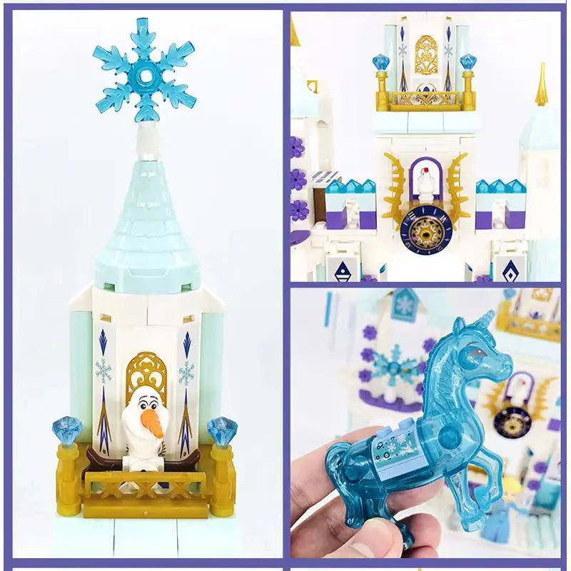 Disney Princess Elsa Ice Castle Princess Magic Castle Set Building