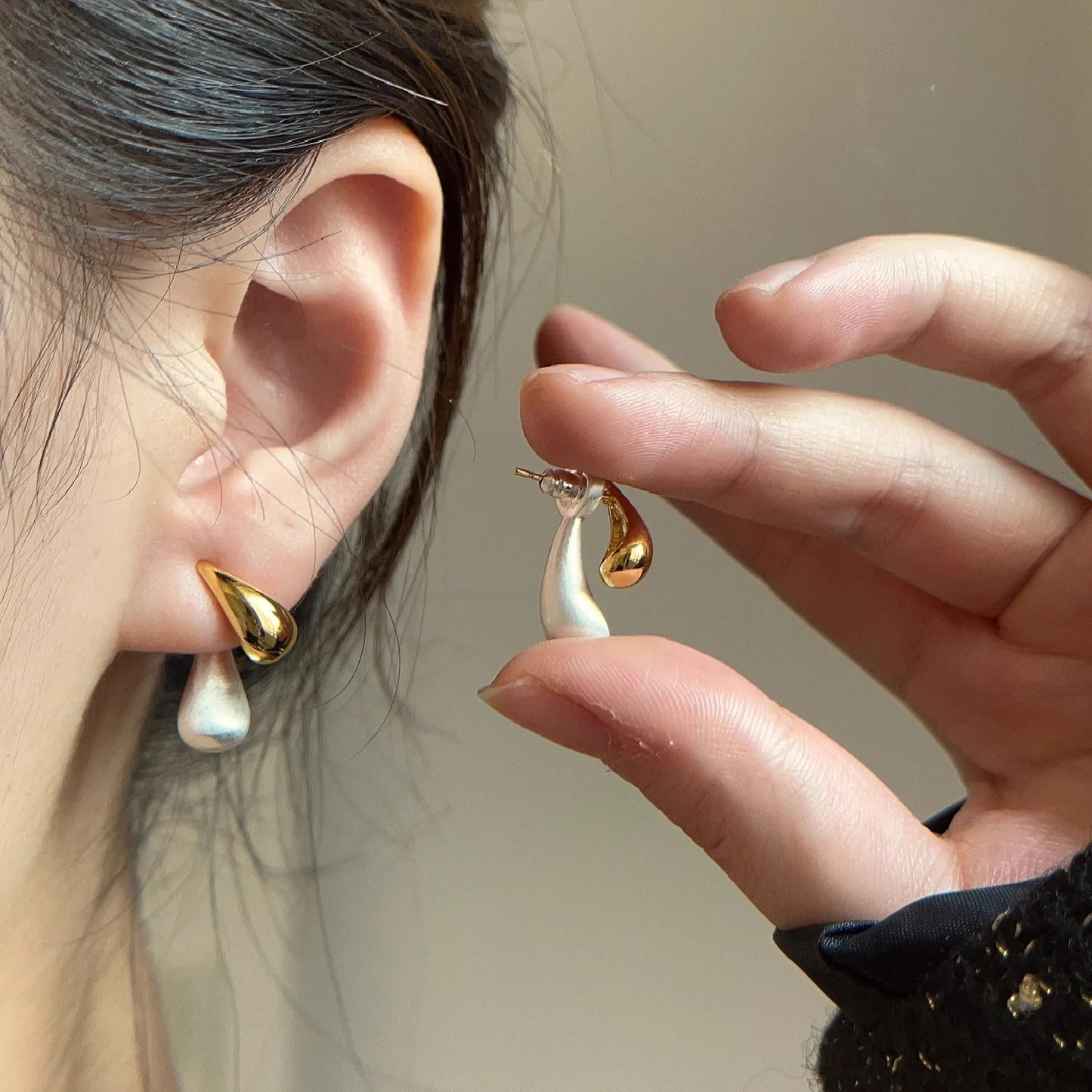 XIYANIKE French Waterdrop Ear Stud New Year Earrings For Women Girl