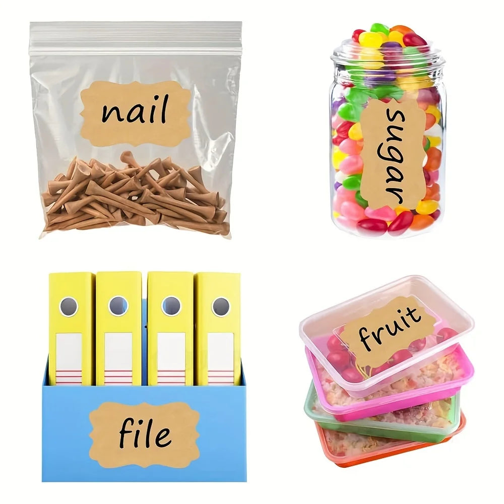500pcs Rolled Gift Labels, Self-adhesive Paper Stickers For Cosmetics,