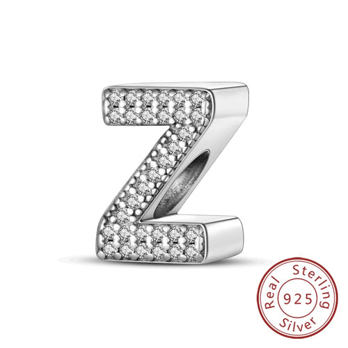 Charms Fit Original Bracelet A-Z Alphabet Charms Beads 925 Sterling