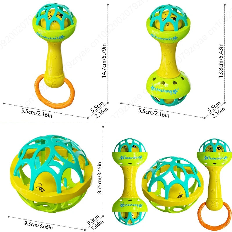 3/1pcs Baby Rattles 0 12 Months Baby Educational Toys Shaker Grab Spin