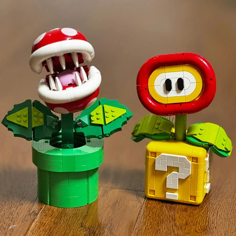 2024 NEW MOC Chomper Plant Model Fit Flame Flower Assembled Building
