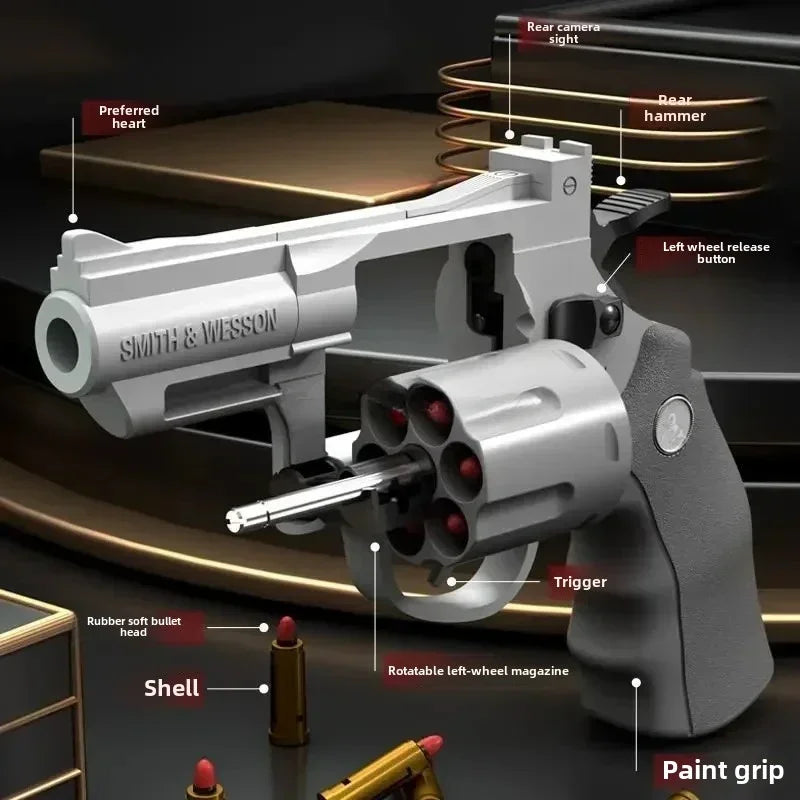 Magnum Zp-5 357 Long Alloy Revolver Soft Bullet Can Be Fired Pistol
