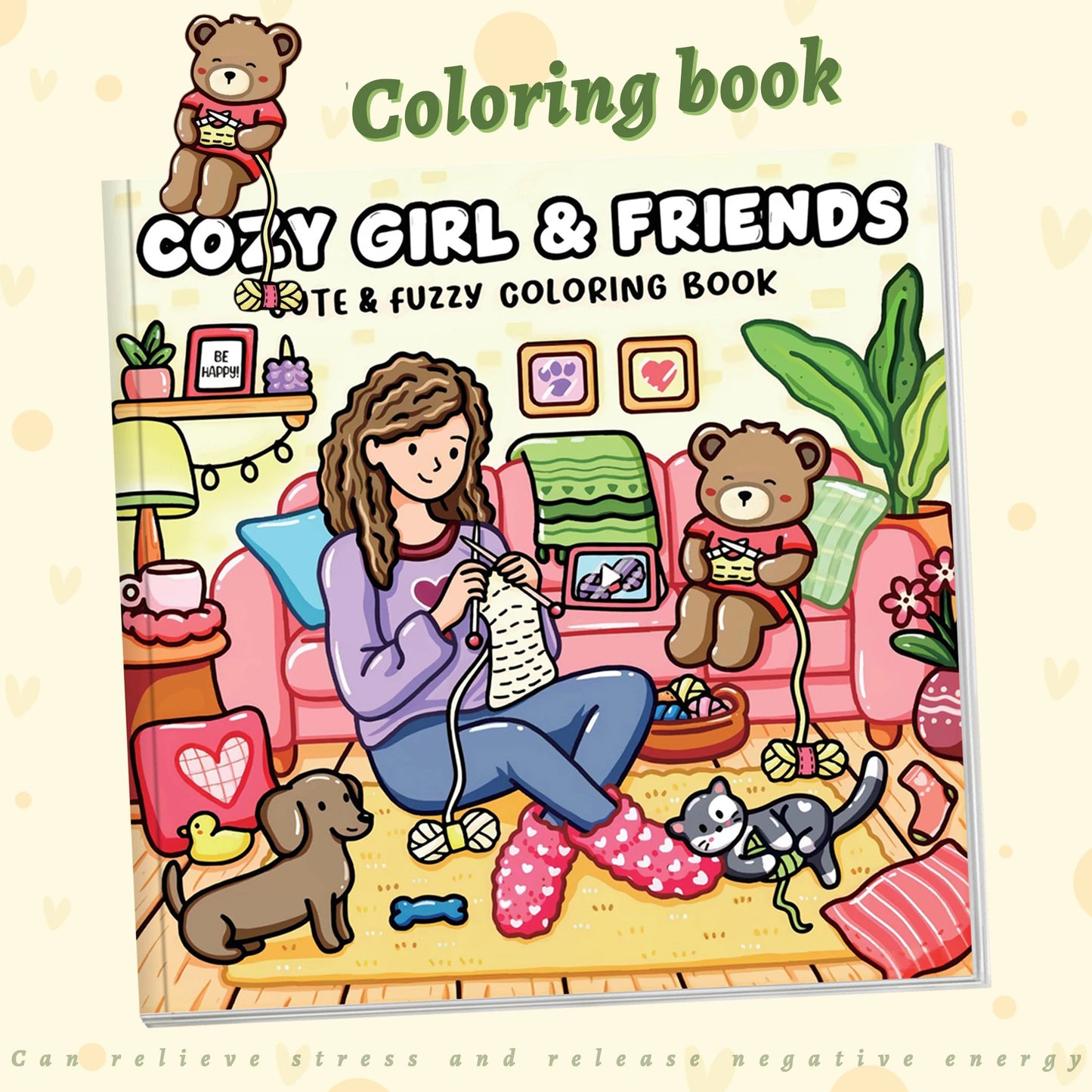 The Girl Moments' Coloring Book, the Girl's Home Life Moment, Suitable