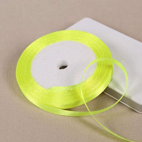 25Yards 6mm Silk Satin Ribbons for Crafts Bow Handmade accessories for