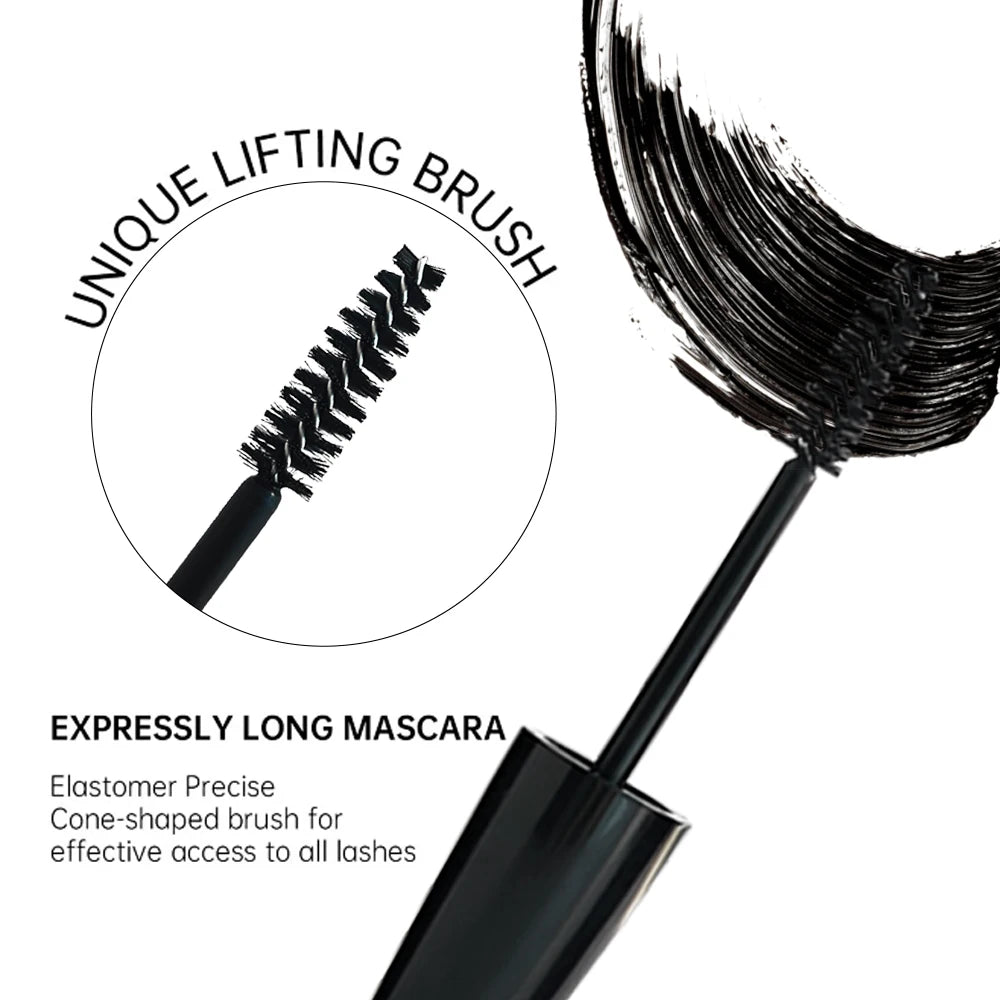 4D Black Mascara - Long-Lasting, Volumizing & Curling for All Skin