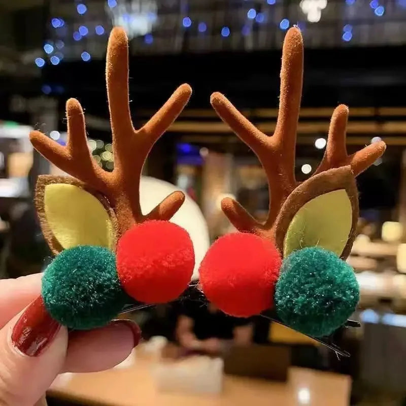 Cute1Pair Deer Antler Hair Clip Children Featival Decoration Headwear