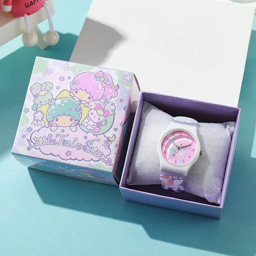 3D Hello Kitty Children Watches with box Cinnamoroll Kuromi Melody