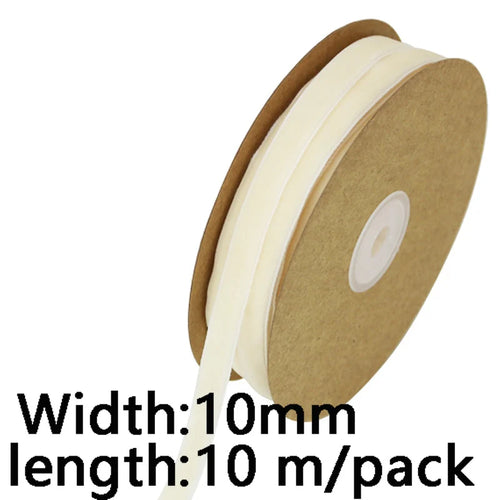 (10 Meters/roll) 10mm Velvet Ribbon Christmas Lace Ribbons Wholesale