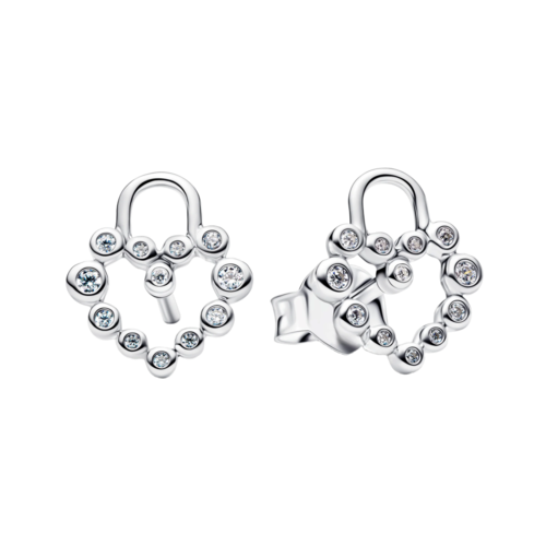 New 925 Sterling Silver Charms Heart Bee Flower key Lock Earrings