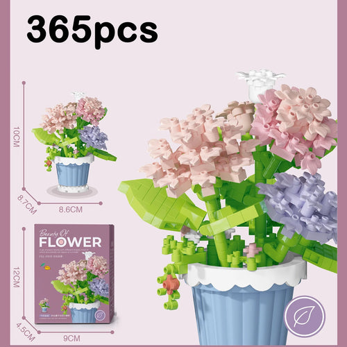 Mini Flowers Building Blocks Simulation Succulent Puzzle for Kid