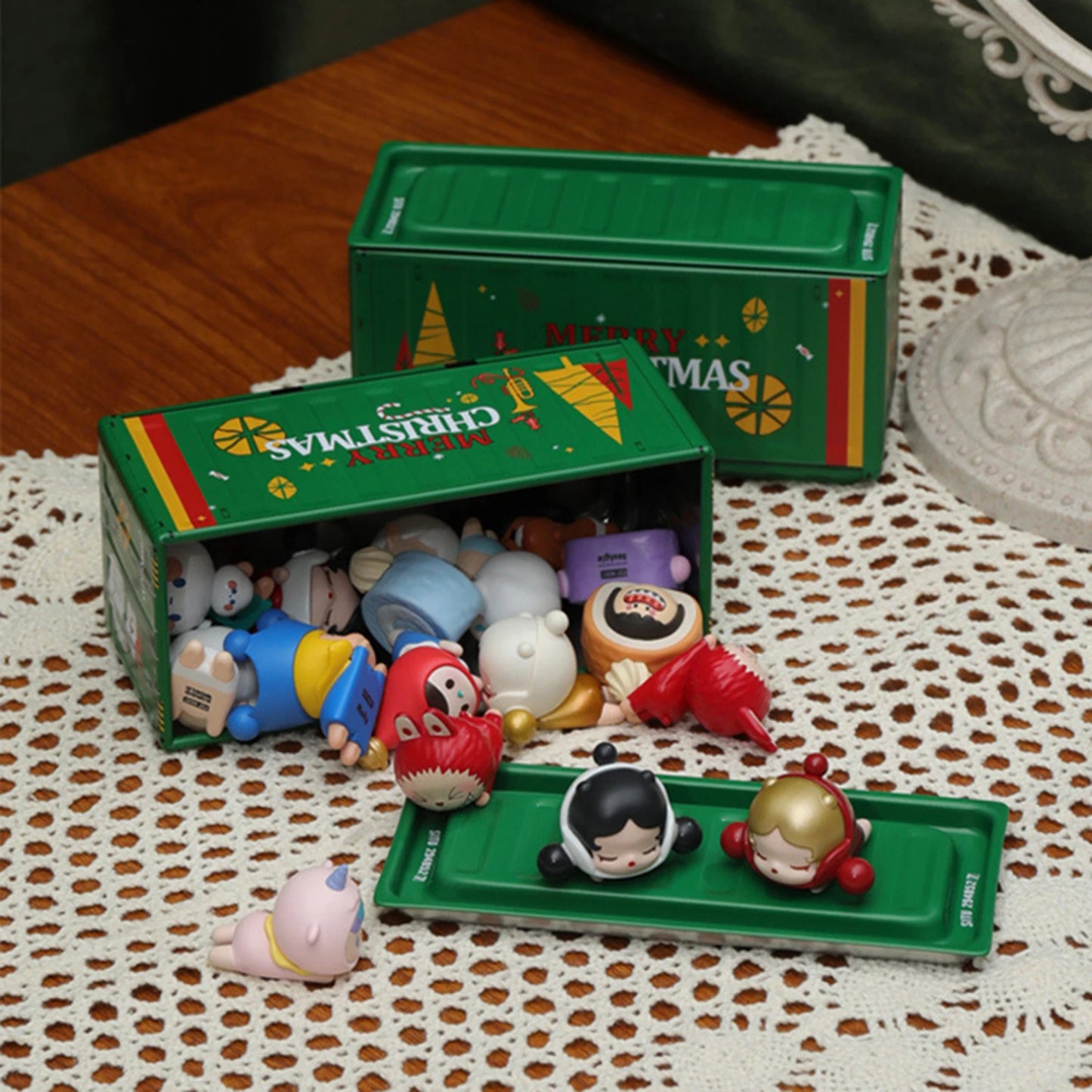Miniature Storage Display Box Desktop Mini Container Model Mini Iron
