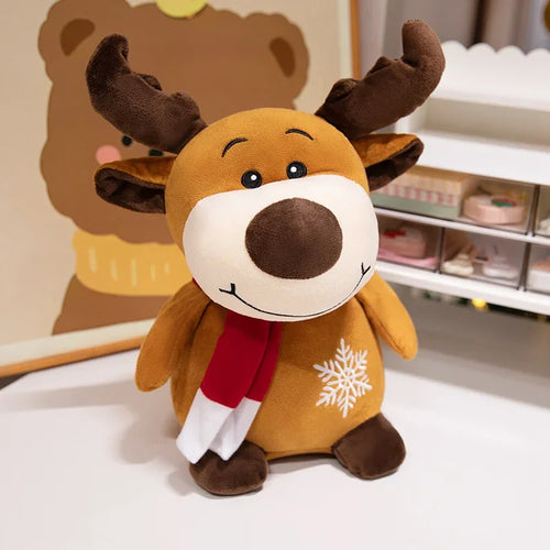 Cute Santa Claus & Elk Snowman Gingerbread Man Plush Toys Stuffed