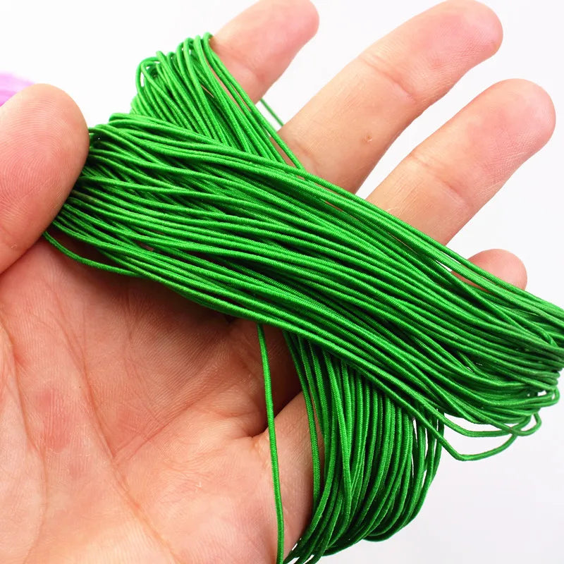 1mm 24M Braided Elastic Cord Beading Threads Stretch String Fabric