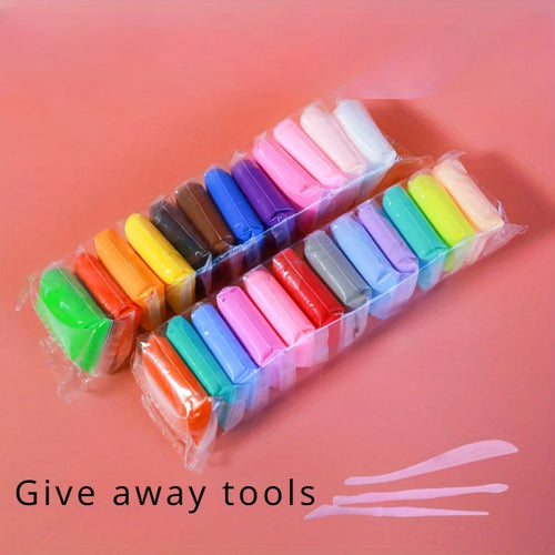 12/24/36pcs Magic Air Dry Clay Set - Non-Toxic Modeling Fun for Kids &