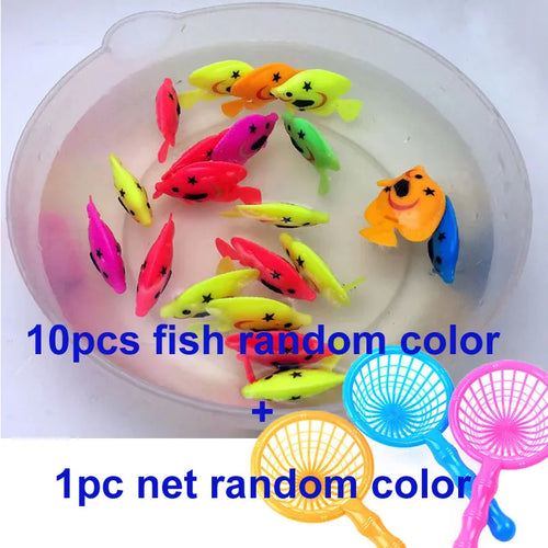 Children's 10Pcs/Set Kawaii Simulation Rubber Goldfish Baby Bath Water