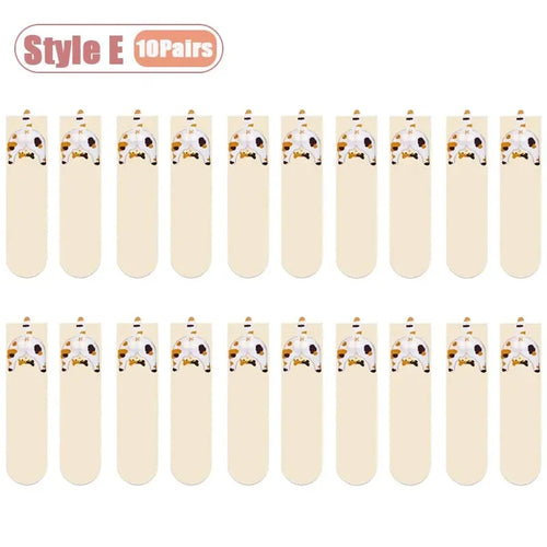 Cozy Cartoon Cat Egg Couple Socks Mid-Calf Warm Winter Maternity Wear