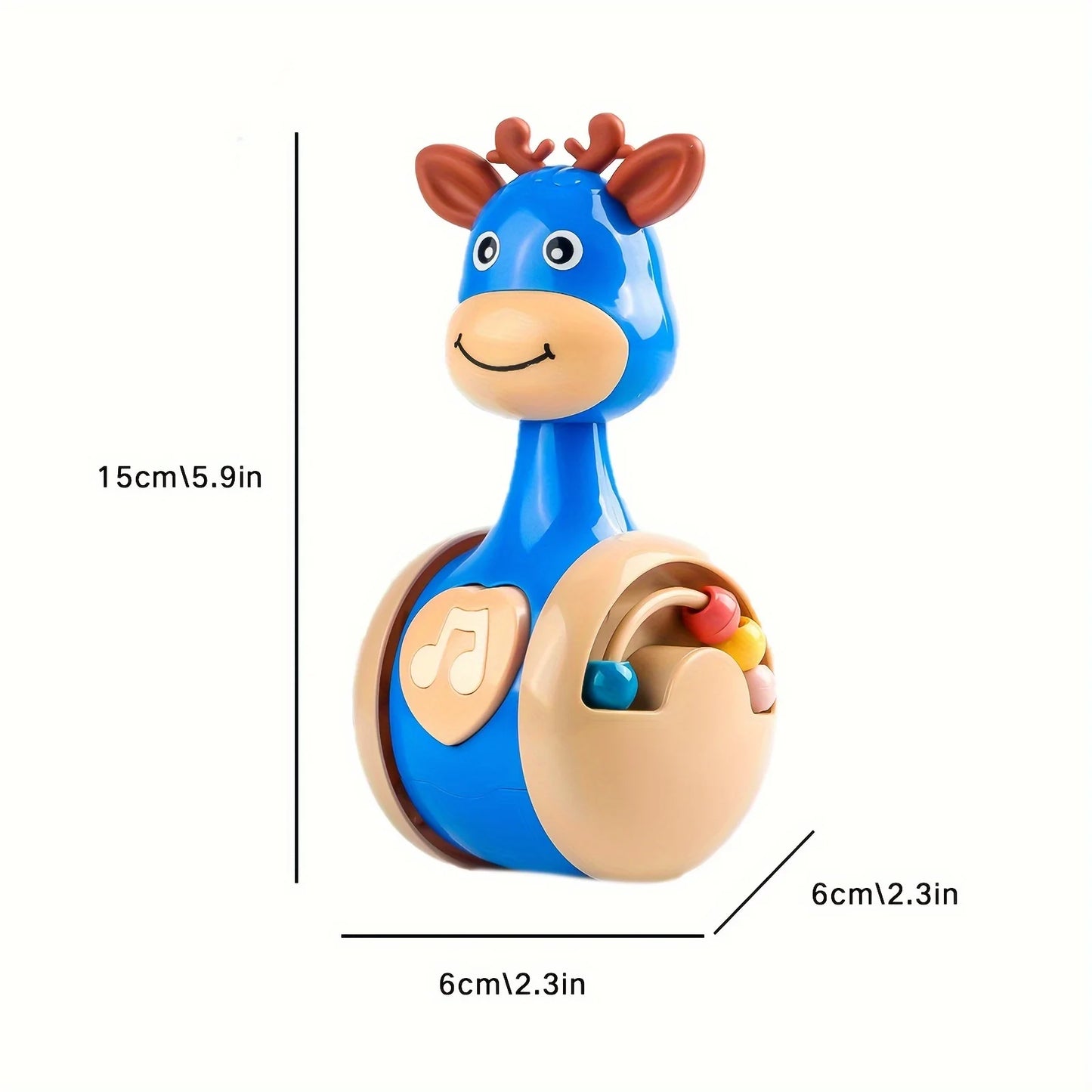 Fawn Sliding Tumbler Toy Rattle Baby Educational Early Education Gift