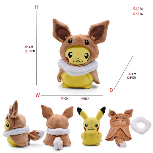 Cos Eevee Pikachu Cosplay Plush Toys Pikachu Peluche Lucario Stuffed