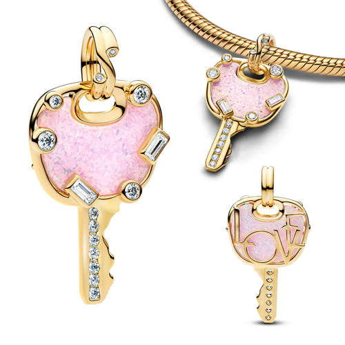 New 925 Sterling Silver Charms Heart Bee Flower key Lock Earrings