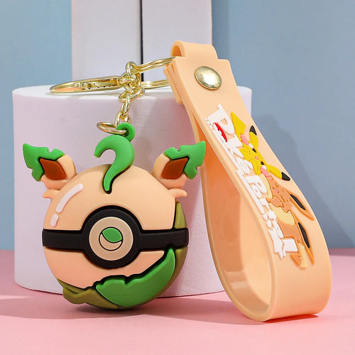 Poké Ball Keychain Set, PVC Pokémon Ball Keychain, Official Style