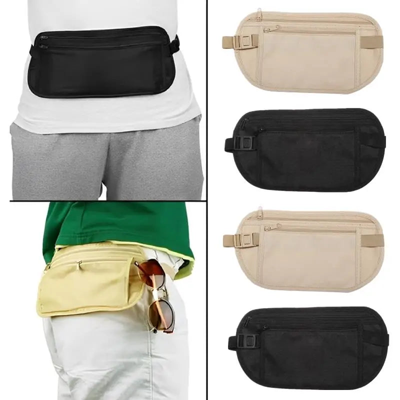 Sport Running Wais Bag Invisible Travel Waist Packs Pouch For Passport